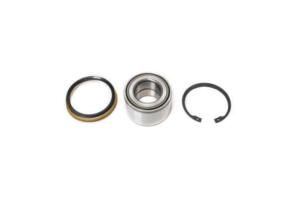A front wheel bearing kit (One side) consisting of:1 X UPRIGHT INNER GENUINE SEAL.1 X UPRIGHT OUTER DOUBLE TAPER ROLLER BEARING (NSK JAPAN - Stub axle locates into bearing).1 X UPRIGHT OUTER BEARING RETAINING RING.Nb: When replacing these parts you...